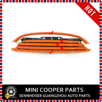 Nauja ABS Plastiko Oranžinė Spalva Cooper Modelis Iki ir apatinių Priekinių Grotelių Apdaila, mini cooper r55 toksiškas gyvūnijai R56 R57 R58 R59 (2vnt/komplektas)
