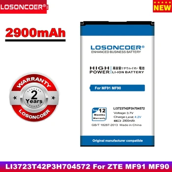 LOSONCOER 2900mAh Li3723T42P3h704572 Aukštos Kokybės Mobilus Telefonas, Baterija ZTE MF91 MF90 Baterija