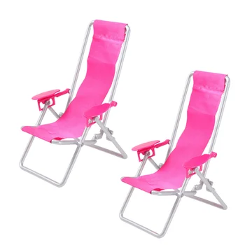 2vnt Lankstymo Paplūdimio Kėdės Miniatiūriniai Denio Kėdės Modelis Miniatiūriniai Baldai, Apdaila