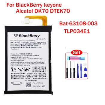 Nauji 100% Originalus 3440mAh GPGB-63108-003 Baterija BlackBerry keyone TLP034E1 Už alcatel DK70 DTEK70 Baterijas Su Įrankiais
