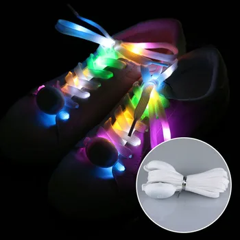 1 Pora Fluorescentinė Batraištis lemputės LED batų raišteliai Raišteliais Įvairių spalvų Mirksinčios Nailono Shoestrings Už Naktį Paleisti Lauko Sporto
