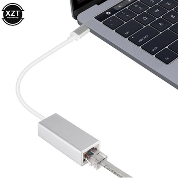 Išorės Laidinio USB C Ethernet Adapteris, Tinklo plokštė, USB 2.0 Tipas-C RJ45 Lan 