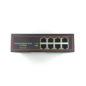 5V-58V 8 port 10/100M DIN-Rail Nevaldomas industrial Ethernet Komutatoriai tinklo jungiklis tinklo stovo