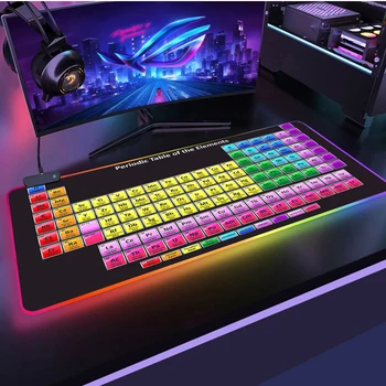 RGB ciklo lentelės elementas, pelės padas žaidimas klaviatūros, pelės padas biuro kompiuterio pelės padas žaidėjas priedai, pelės LED stalo padas