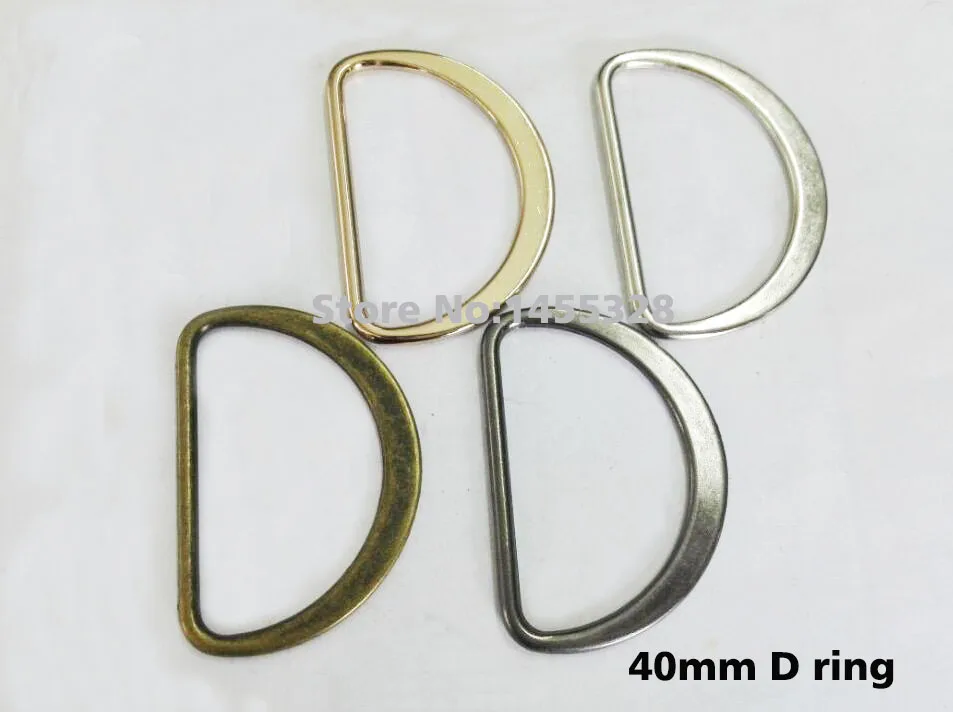 40pcs/daug 1.5 colių 40mm metalo butas lydinio D Dee Žiedas reguliuojamas sklendėmis bag austiniai diržai dirželis FDR-40mm - 1