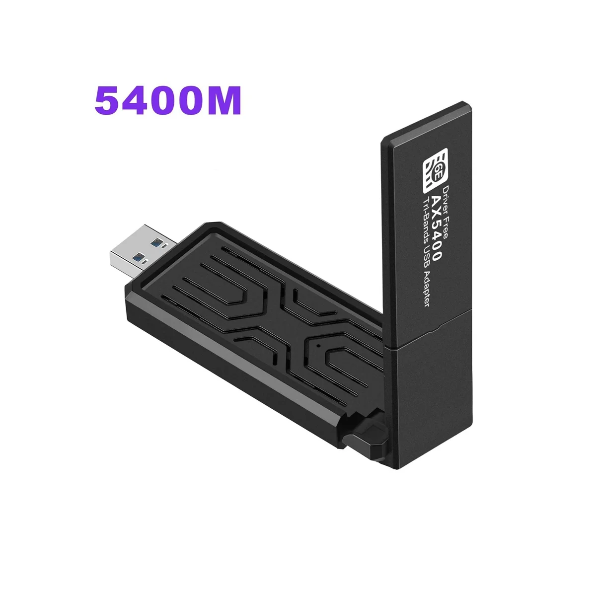 5400Mbps USB 3.0 Belaidžio Tinklo plokštė-WiFi 6E Tri-Band 2.4 G 5G 6G Adapteris Gigabit Ethernet USB Dongle for Windows 10 11 - 5