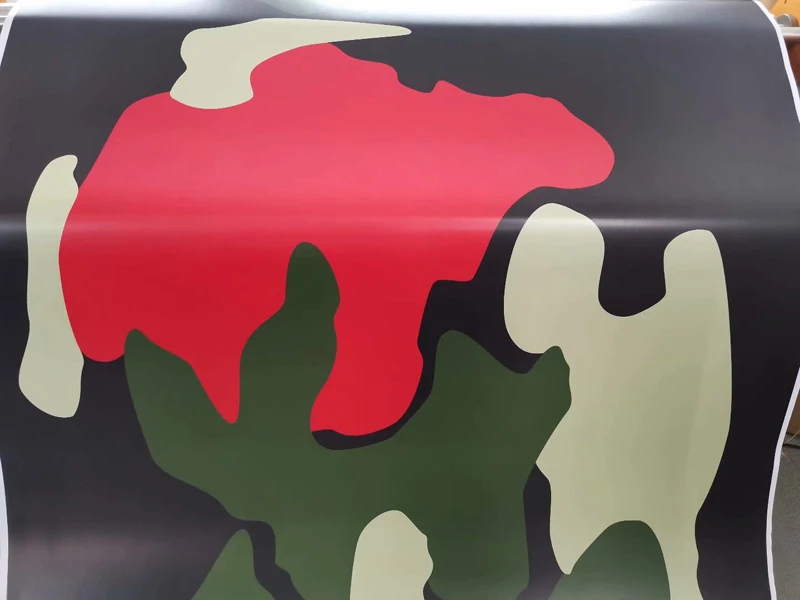 Armijos Žalia Raudona Juoda Camo Automobilių Vinilo Įvyniojimas Kamufliažas Lipdukas Lapas su Oro Burbuliukai Nemokamai Transporto priemonės Kūno Įvyniojimas Dangos - 1