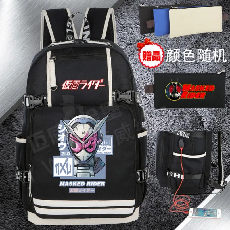 Naujas Kamen Rider dvimatis Anime Kuprinę Viduryje ir aukštųjų Mokyklų Studentams Kuprinė Kompiuterio Krepšys - 1