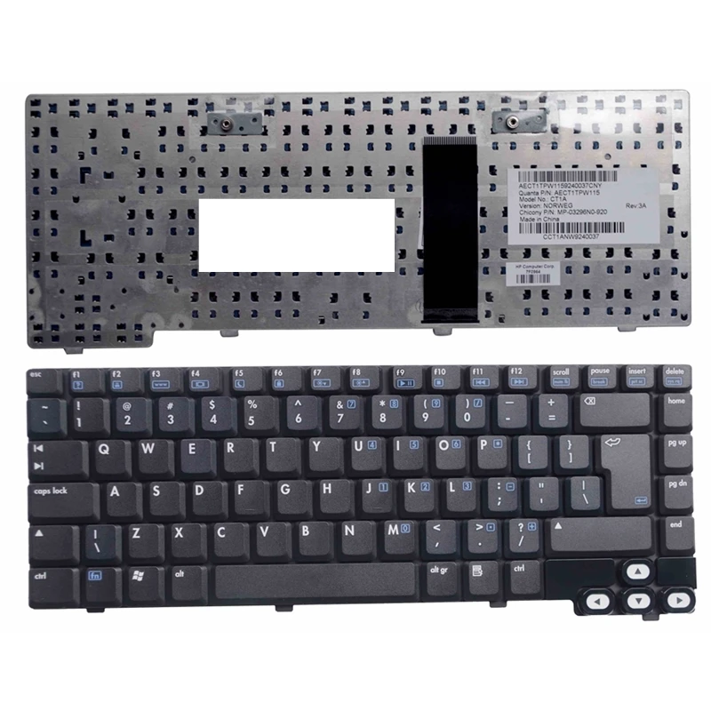 UI Black Naujas anglų klaviatūra, HP DV1010 1002 1003 1004 1628 1677 1400 1618 ZE2200 Nešiojamojo kompiuterio Klaviatūra - 0