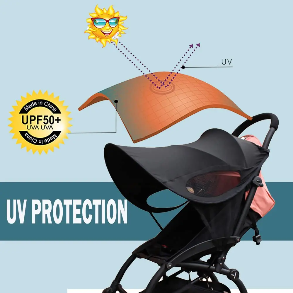 Universalus Baby Sport skėtį nuo saulės Vežimo Saulės Šešėliai medžių Lajos danga užima už Pram Vežimėlį, Priedai, Automobilių Sėdynės Vežimėlis Dangtelis nuo Saulės Gaubtas - 1