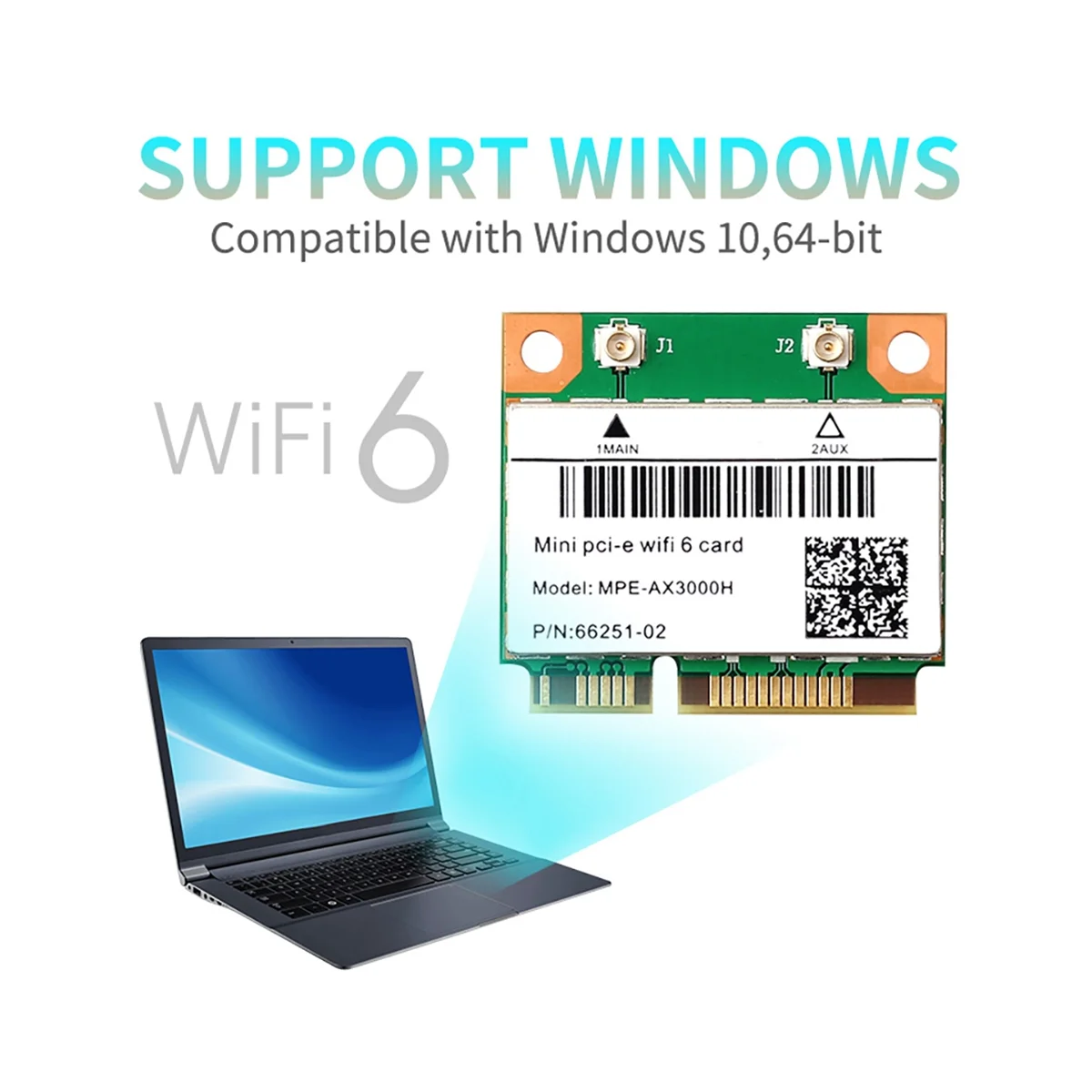 WiFi 6 DLP-AX3000H 2974Mbps Belaidžio Pusę Mini PCI-E Wifi Kortelę 